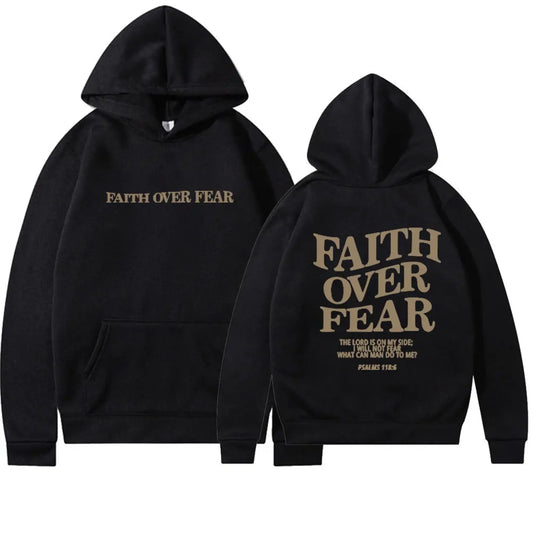 FAITH OVER FEAR Black Hoodie