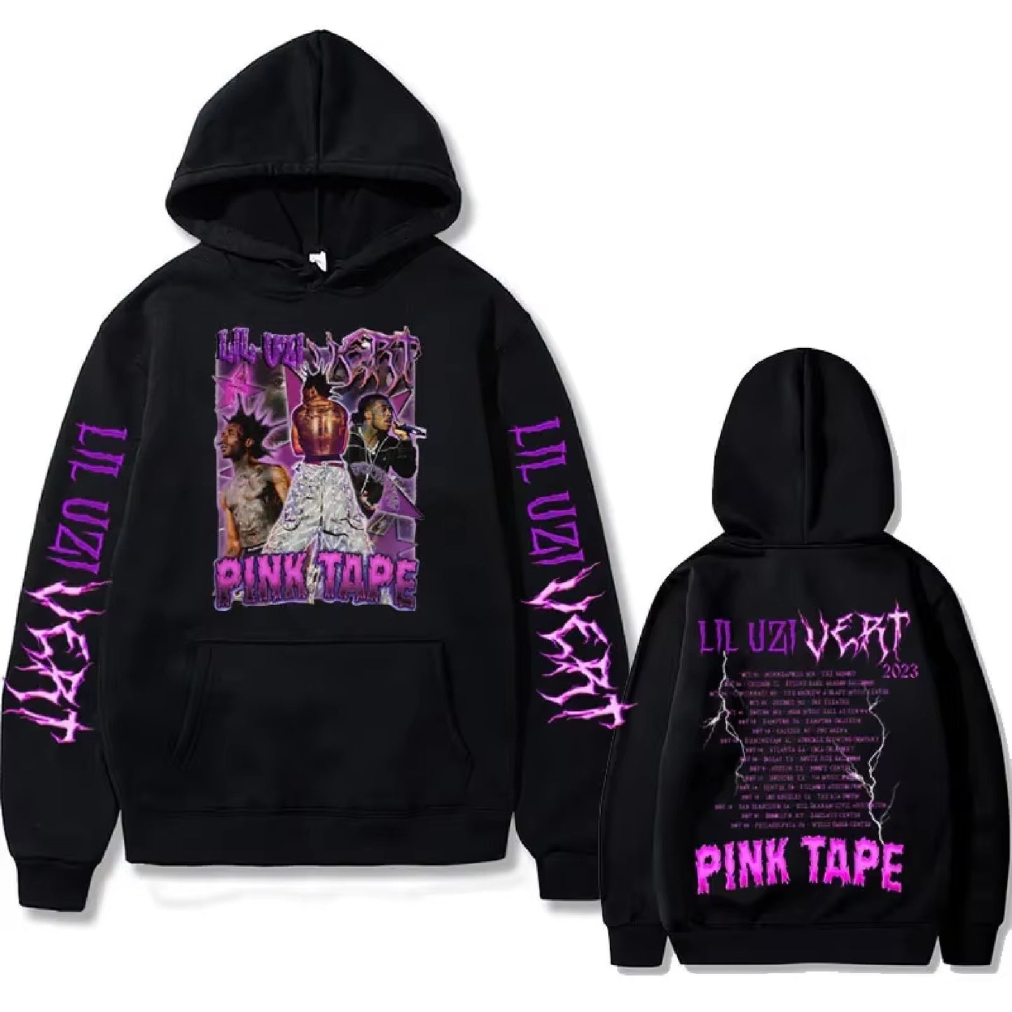 Lil Uzi Pink Tape Hoodie